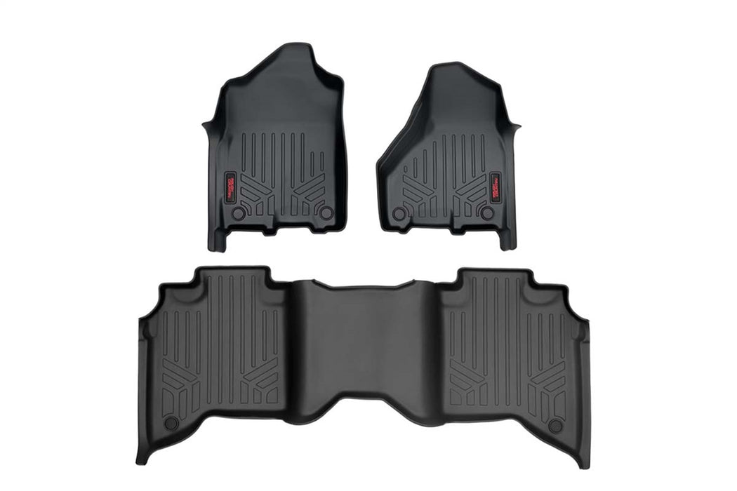 Rough Country M-31430 RAM 2500 Heavy Duty Floor Mats Front/Rear Crew Cab Bucket Seats For 19-Pres RAM 2500 Rough Country - Truck Part Superstore