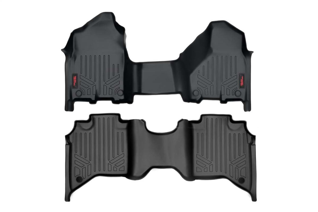 Rough Country M-31530 RAM 2500 Heavy Duty Floor Mats Front/Rear Crew Cab Bench Seats For 19-Pres RAM 2500 Rough Country - Truck Part Superstore