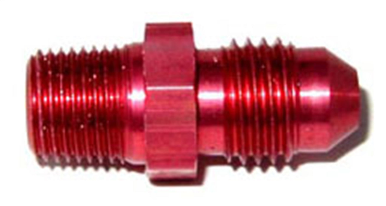 NOS/Nitrous Oxide System 17971NOS Pipe Fitting Straight 180 Degree Flow; -4AN - 1/4 in. NPT; Red; - Truck Part Superstore