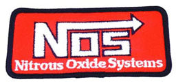 NOS/Nitrous Oxide System 19322NOS Patch; NOS Logo ; 2 in. x 5 in; - Truck Part Superstore