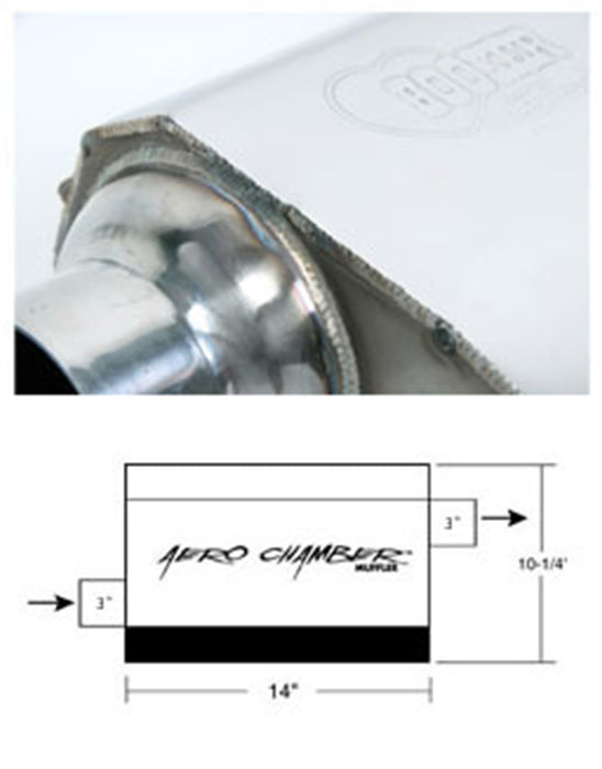 Hooker 21530HKR Aero Chamber Muffler - Truck Part Superstore