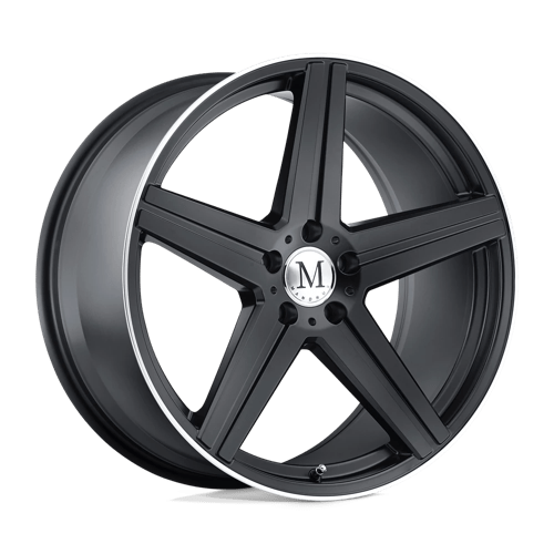 Mandrus 1895MAE255112M66 MNMAE 18X9.5 5X112 M-BLK MCH-LP 25MM - Truck Part Superstore