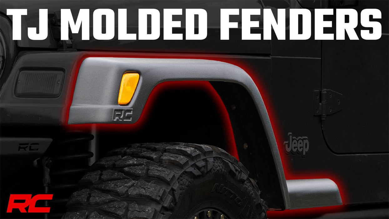 Rough Country 99033 Fender Flare Kit 5.5 Inch Wide 97-06 Jeep Wrangler TJ 4WD Rough Country - Truck Part Superstore