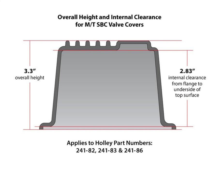 Holley 241-86 M/T Retro Aluminum Valve Covers; Vintage Style Finned; Cast Aluminum; Natural; - Truck Part Superstore