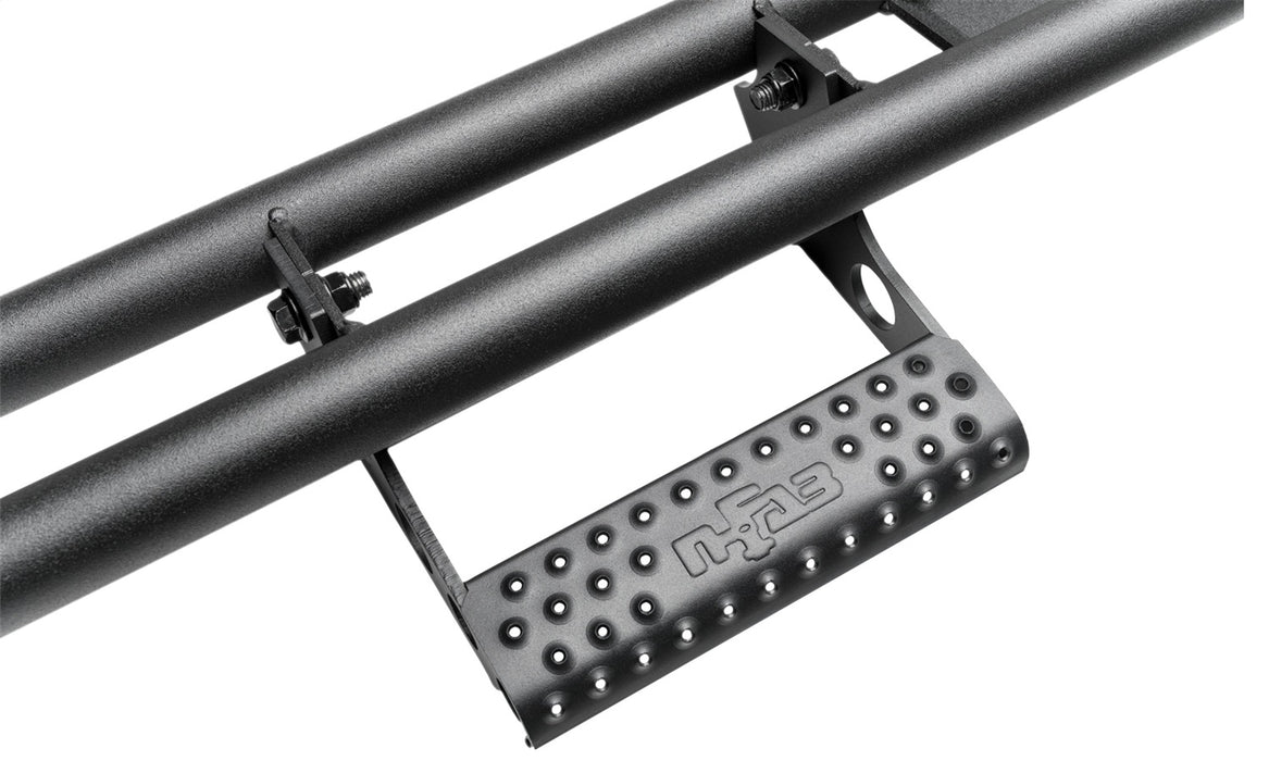 N-Fab N224RKRCCS4 RKR Step Sys-Cab Len (2 Stp Mnts/2 Stps)-22 Frontier Crew-TX Blk - Truck Part Superstore