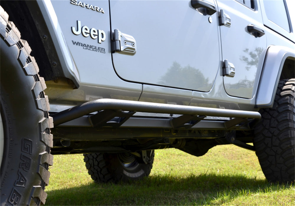 N-Fab TSJ184-TX TrailSlider-Cab Len (2 Steps)-18-22 Wrangler JL 4Dr-TX Blk - Truck Part Superstore