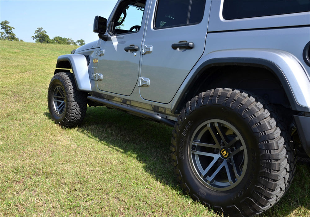 N-Fab TSJ184-TX TrailSlider-Cab Len (2 Steps)-18-22 Wrangler JL 4Dr-TX Blk - Truck Part Superstore