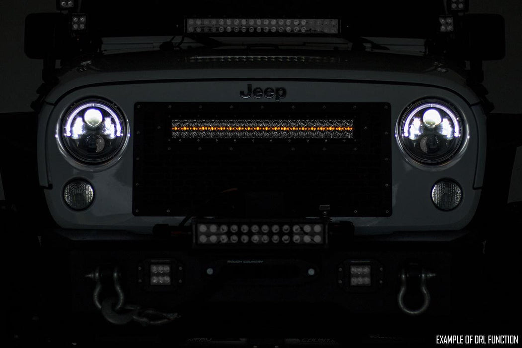 Rough Country 72950D 50 Inch LED Light Bar Curved Dual Row Chrome Series with White DRL Rough Country - Truck Part Superstore