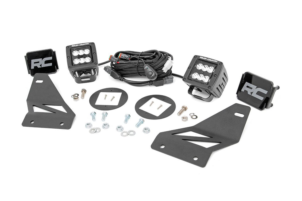 Rough Country 71023 Nissan LED Fog Light Kit Black Series 05-19 Frontier Rough Country - Truck Part Superstore