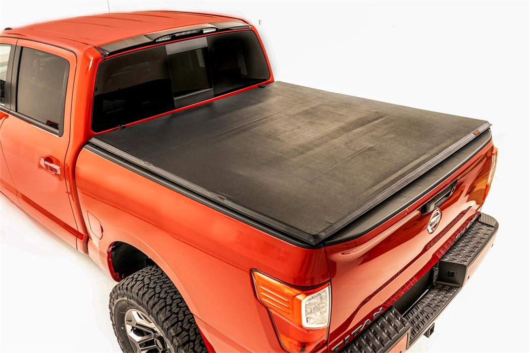 Rough Country RC44816550 Titan Soft Tri-Fold Bed Cover 17-20 Titan 5 Foot 6 Inch Bed w/o Cargo Mgmt Rough Country - Truck Part Superstore