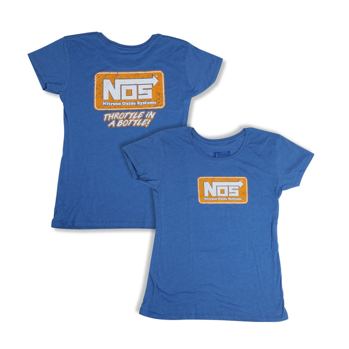 NOS/Nitrous Oxide System 19072-LGNOS T-Shirt; NOS Logo; Blue; Ladies Large; - Truck Part Superstore
