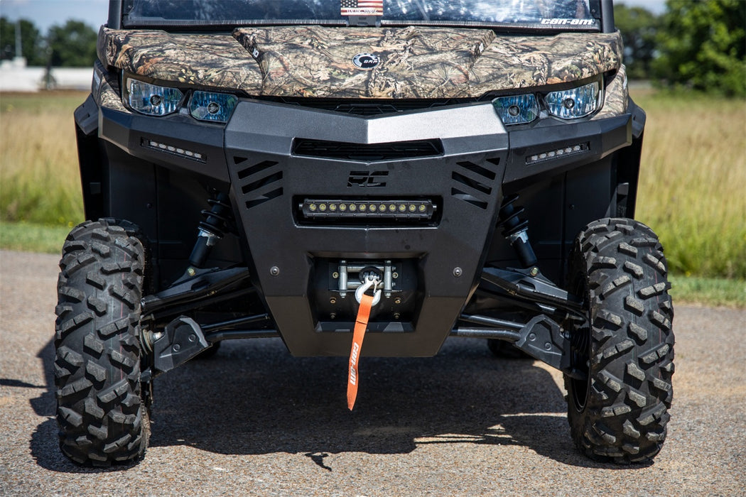 Rough Country 97068 Front Bumper with 6 Inch Black Slimline LED Pair 16-22 Can-Am Defender Rough Country - Truck Part Superstore