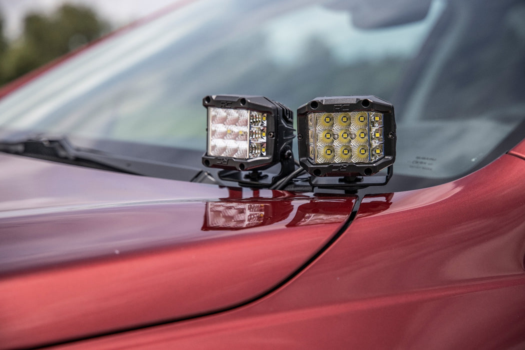 Rough Country 70851 Subaru 2-inch LED Lower Windshield Ditch Kit (15-19 Outback Black Series Spot Pattern) Rough Country - Truck Part Superstore