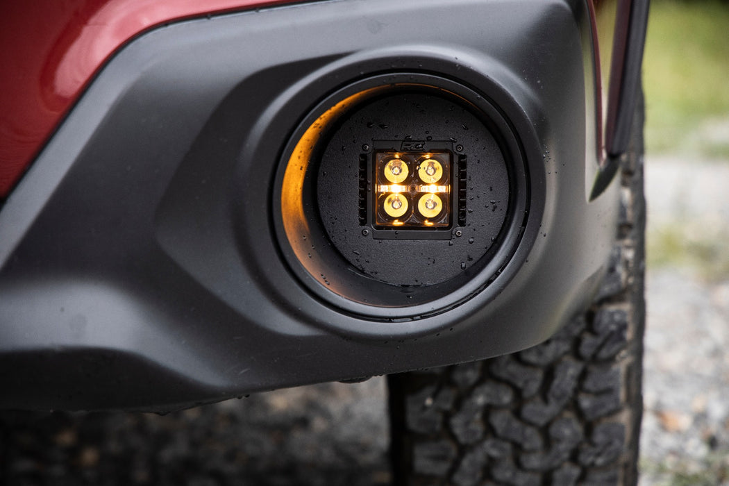 Rough Country 70890 Subaru Led Fog Light Kit Black Series Flood Beam For 15-19 Outback Rough Country - Truck Part Superstore