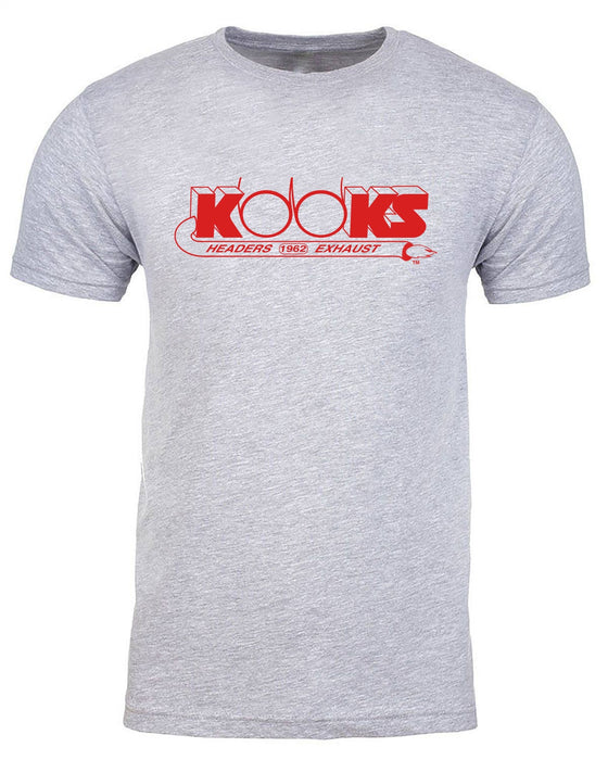 Kooks Custom Headers TS-100648-04 Heather Grey Women s T-Shirt-XX-Large Red Screen Printed Kooks Logo on front - Truck Part Superstore