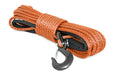 Rough Country RS111 Synthetic Rope 85 Feet Rated Up to 16,000 Lbs 3/8 Inch Includes Clevis Hook and Protective Sleeve Orange Rough Country - Truck Part Superstore