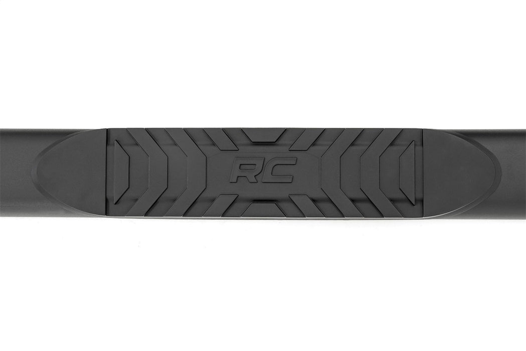Rough Country 21008 Oval Nerf Step 4.5 Inch Double Cab Black 05-22 Toyota Tacoma 2WD/4WD Rough Country - Truck Part Superstore