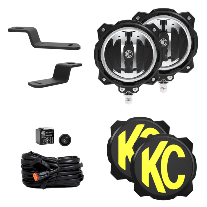 KC HiLiTES 97160 Gravity LED Pro6 Wide-40 - 2-Light System - Ditch Light Kits - 21+ Ford Bronco - Truck Part Superstore