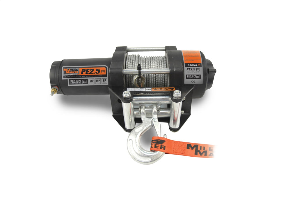 Mile Marker 77-50105BW 2500 LB Winch Waterproof 12V Motor w/3/16 x 42 Foot Steel Cable PE2.5 ES Mile Marker - Truck Part Superstore