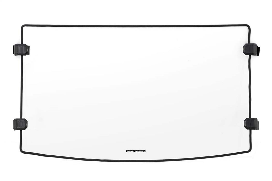 Rough Country 98132010 Polaris Ranger Scratch Resistant Full Windshield For 13-Pres Polaris Ranger 900XP/16-Pres Ranger 1000XP Rough Country - Truck Part Superstore