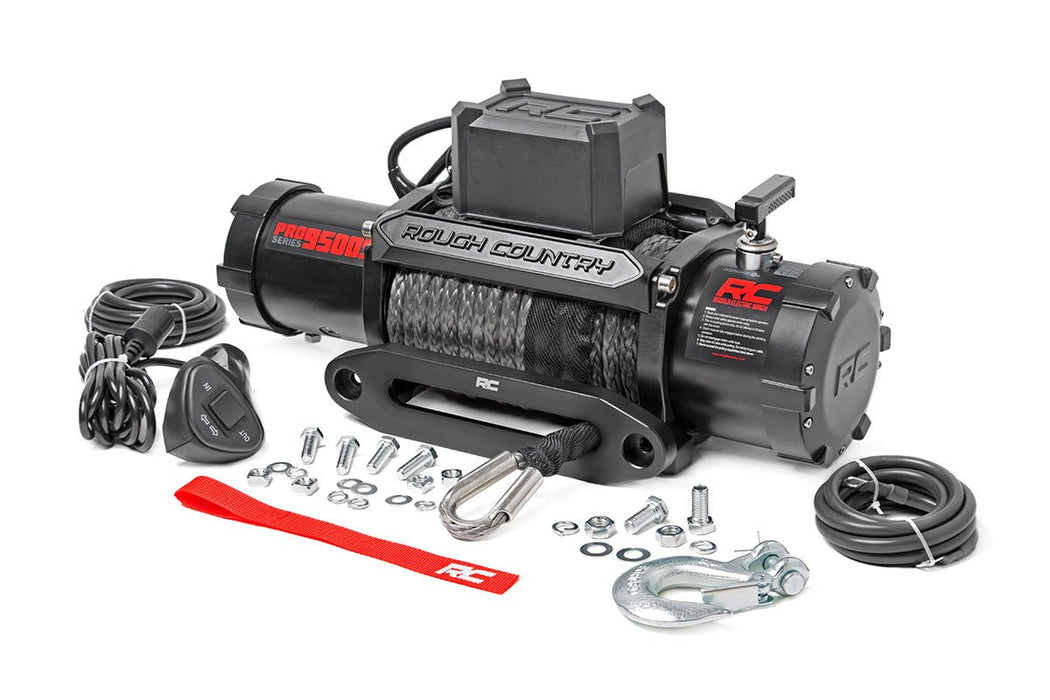 Rough Country PRO9500S 9500 LB Electric Winch Synthetic Rope Pro Series Rough Country - Truck Part Superstore