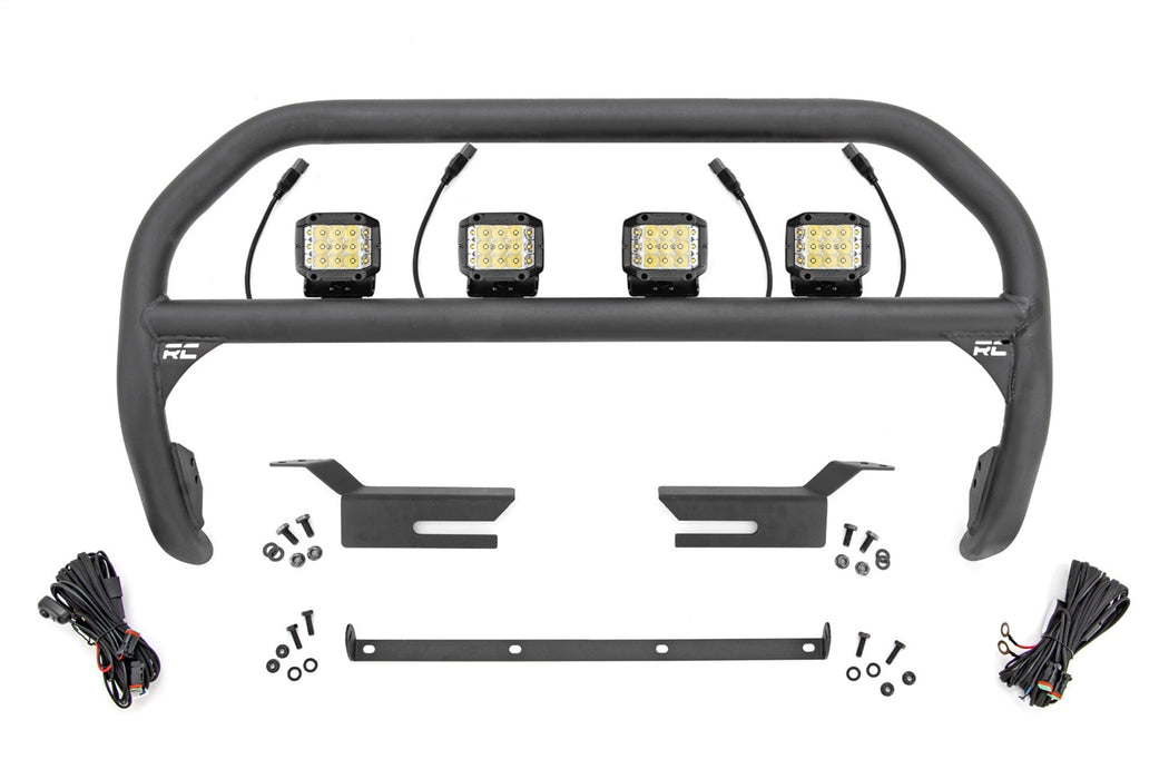 Rough Country 51050 Nudge Bar 3 Inch Osram Wide Angle Led (x4) 21-22 Ford Bronco 4WD Rough Country - Truck Part Superstore