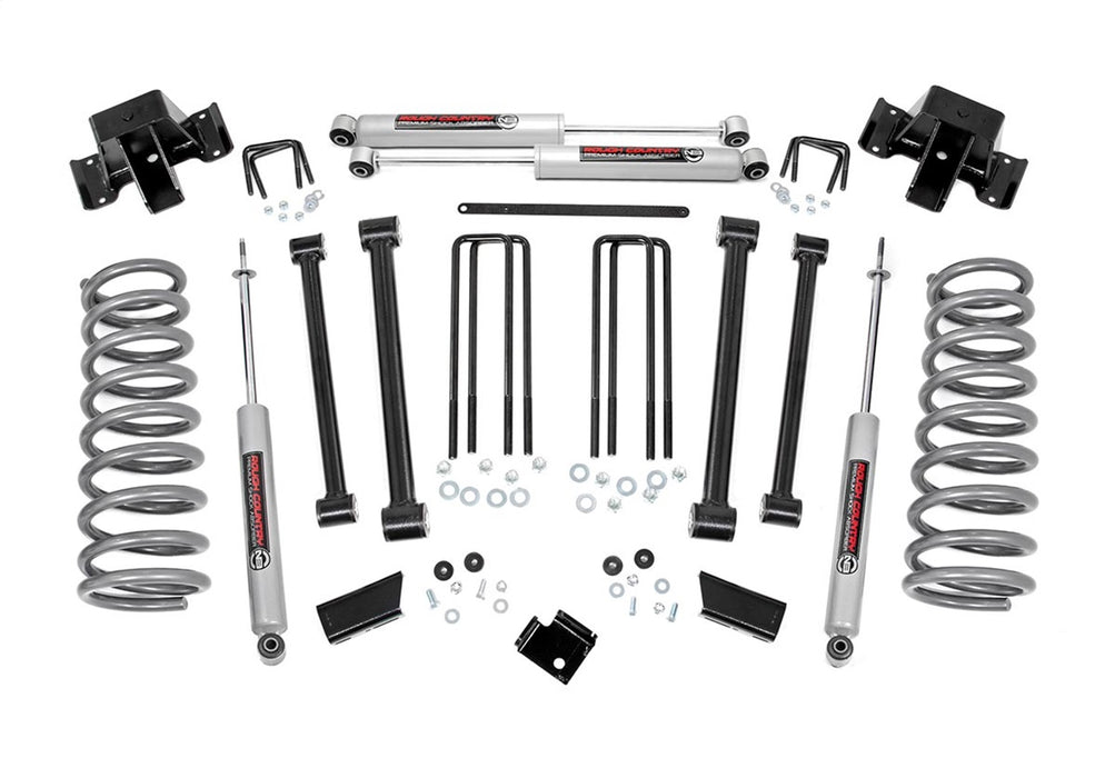 Rough Country 351.20 Suspension Lift Kit w/Shocks; 3 in. Lift; - Truck Part Superstore