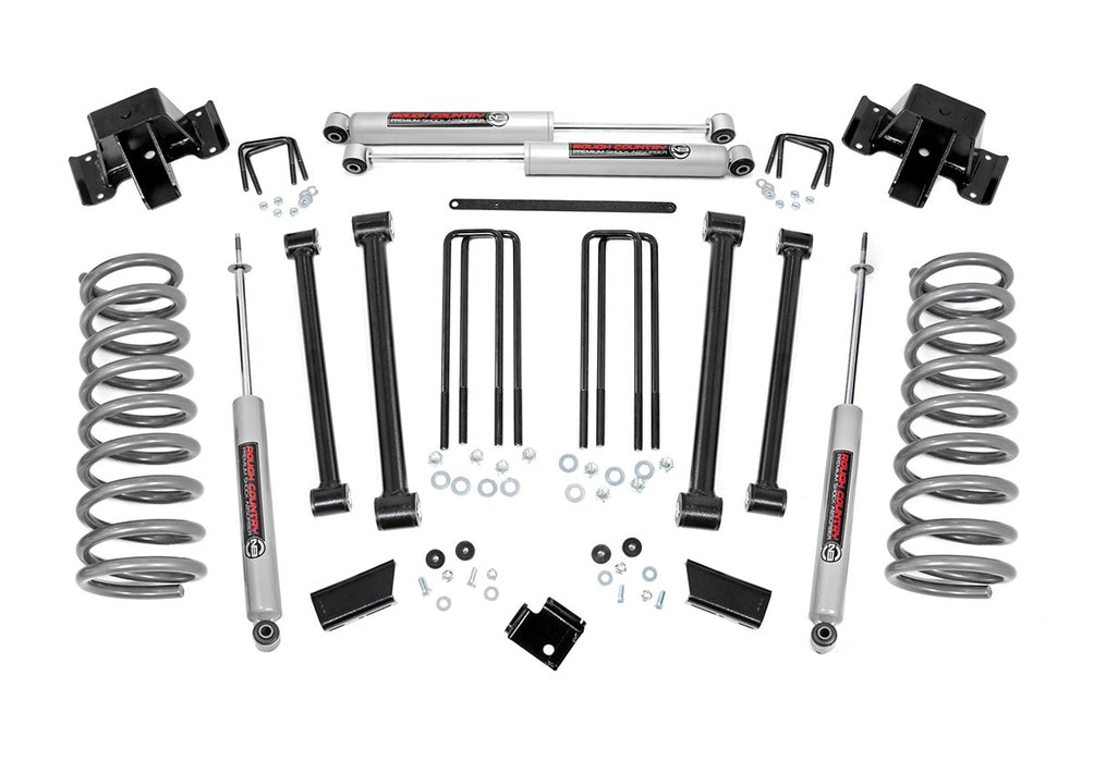 Rough Country 351.20 Suspension Lift Kit w/Shocks; 3 in. Lift; - Truck Part Superstore