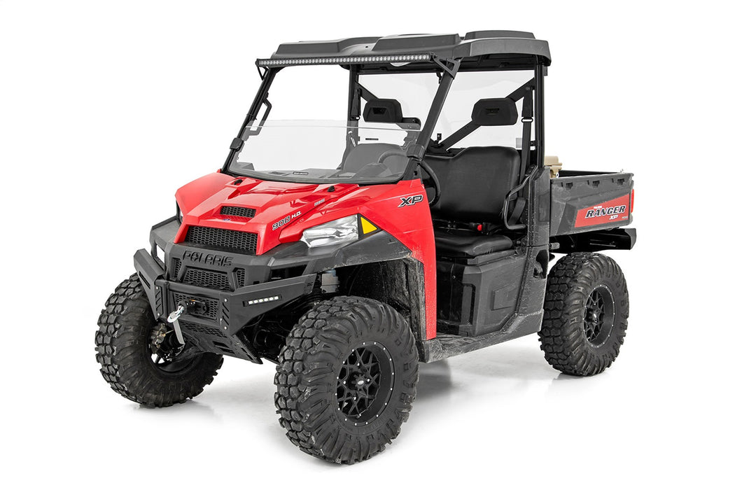 Rough Country 98132011A Half Windshield Scratch Resistant 13-22 Polaris Ranger 1000XP/13-21 Ranger 900XP Rough Country - Truck Part Superstore