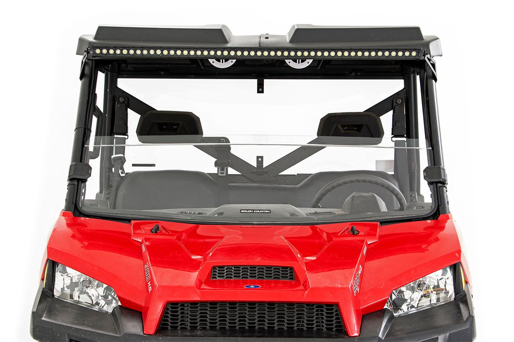 Rough Country 98132011A Half Windshield Scratch Resistant 13-22 Polaris Ranger 1000XP/13-21 Ranger 900XP Rough Country - Truck Part Superstore