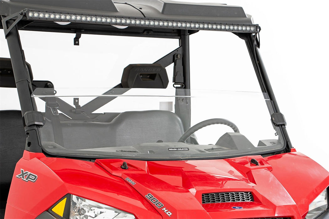 Rough Country 98132011A Half Windshield Scratch Resistant 13-22 Polaris Ranger 1000XP/13-21 Ranger 900XP Rough Country - Truck Part Superstore