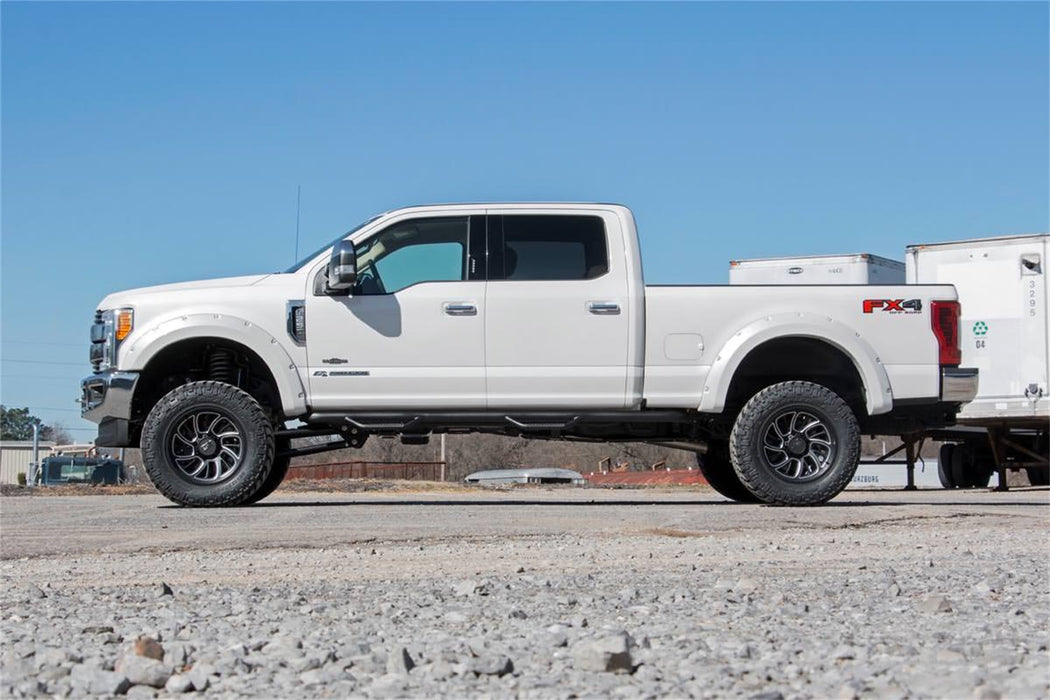 Rough Country RCF17100CC Ford Wheel to Wheel Nerf Steps 17-20 F-250/350 Crew Cab 6.75 Foot Bed Rough Country - Truck Part Superstore