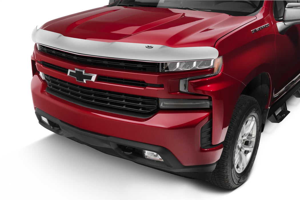 Auto Ventshade (AVS) 680956 Chrome Hood Shield; Full Height; Drilling Required; - Truck Part Superstore