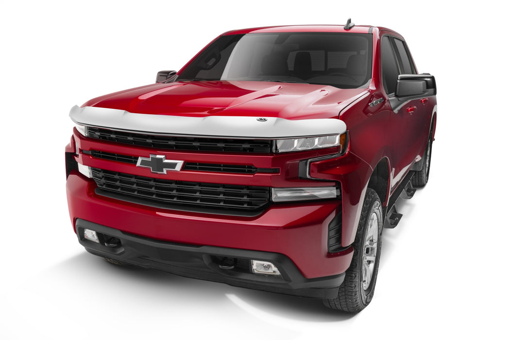 Auto Ventshade (AVS) 680956 Chrome Hood Shield; Full Height; Drilling Required; - Truck Part Superstore