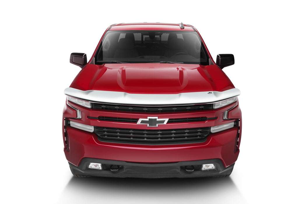 Auto Ventshade (AVS) 680956 Chrome Hood Shield; Full Height; Drilling Required; - Truck Part Superstore