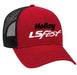 Holley 10369HOL Holley LS Fest Trucker Mesh Hat; Red/Black; Adjustable; - Truck Part Superstore