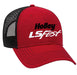 Holley 10369HOL Holley LS Fest Trucker Mesh Hat; Red/Black; Adjustable; - Truck Part Superstore