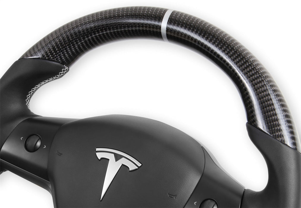 Lakewood RK950-01 Rekudo Steering Wheel; Carbon Fiber; Black Leather Grip; - Truck Part Superstore