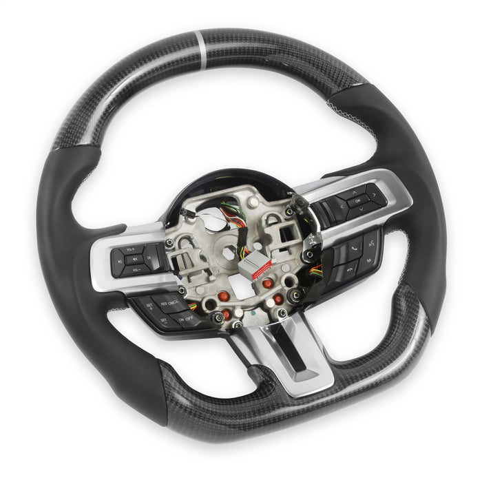 Lakewood RK950-11 Rekudo Steering Wheel; Carbon Fiber Leather Grip; Heated Version; - Truck Part Superstore