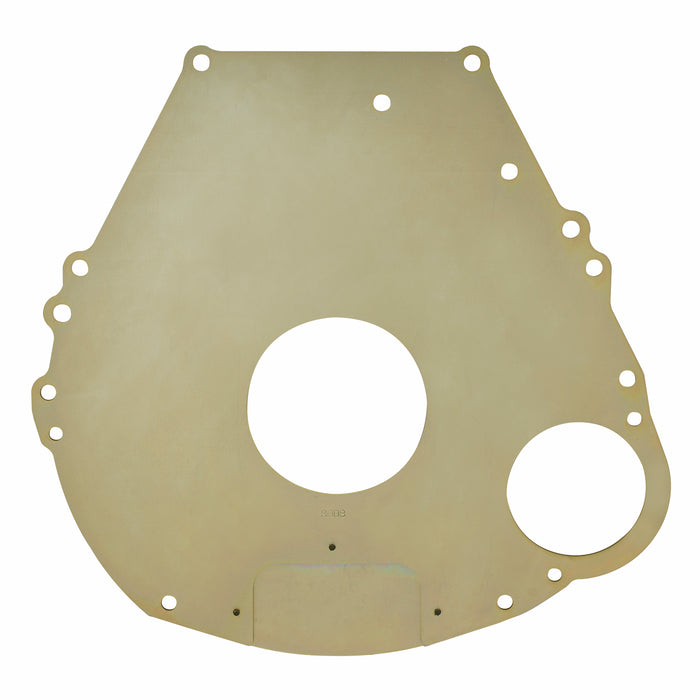 Quick Time RM-8008 Motor Plate; Steel; 1/8in.; Zinc Yellow Dichromate; w/164 Tooth Flex Plate; - Truck Part Superstore