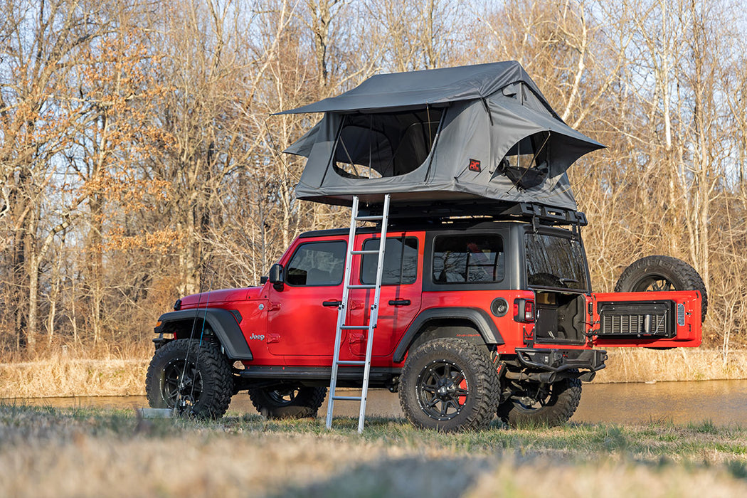Rough Country 99049 Roof Top Tent Rack Mount 12 Volt Accessory w/Ladder Extension and LED Light Kit Rough Country - Truck Part Superstore