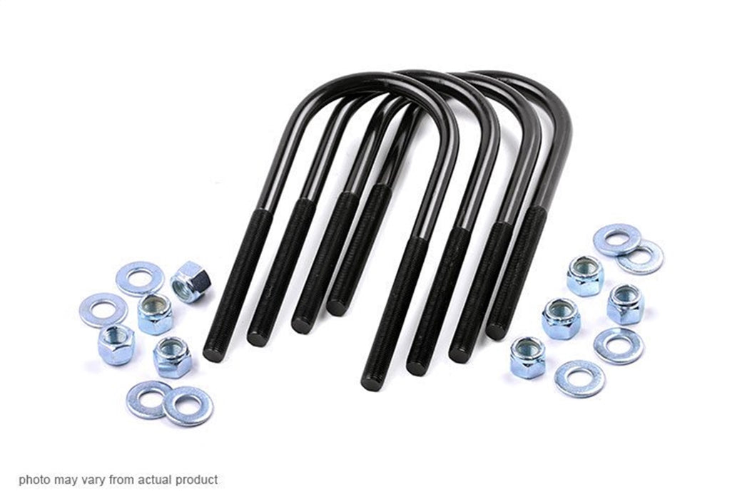 Rough Country 7601 1/2 Inch Round U Bolts 2.5 x 6.75 E Coated Black Corrosion Resistant Set of 4 Rough Country - Truck Part Superstore