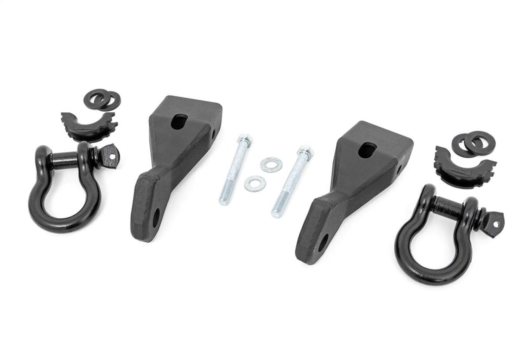 Rough Country RS156 Tow Hook to Shackle Conversion Kit w/D-Ring & Rubber Isolators 07-13 Silverado/Sierra 1500 Rough Country - Truck Part Superstore