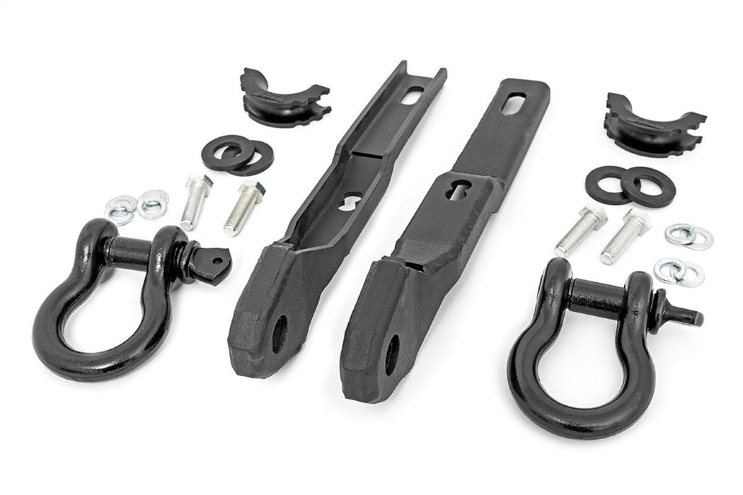 Rough Country RS160 Nissan Tow Hook to Shackle Conversion Kit w/ D-Rings and Rubber Isolators 17-20 Titan Rough Country - Truck Part Superstore