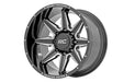 Rough Country 91201206M 91 Series Milled One-Piece Gloss Black 20x12 8x180 -44mm Rough Country - Truck Part Superstore