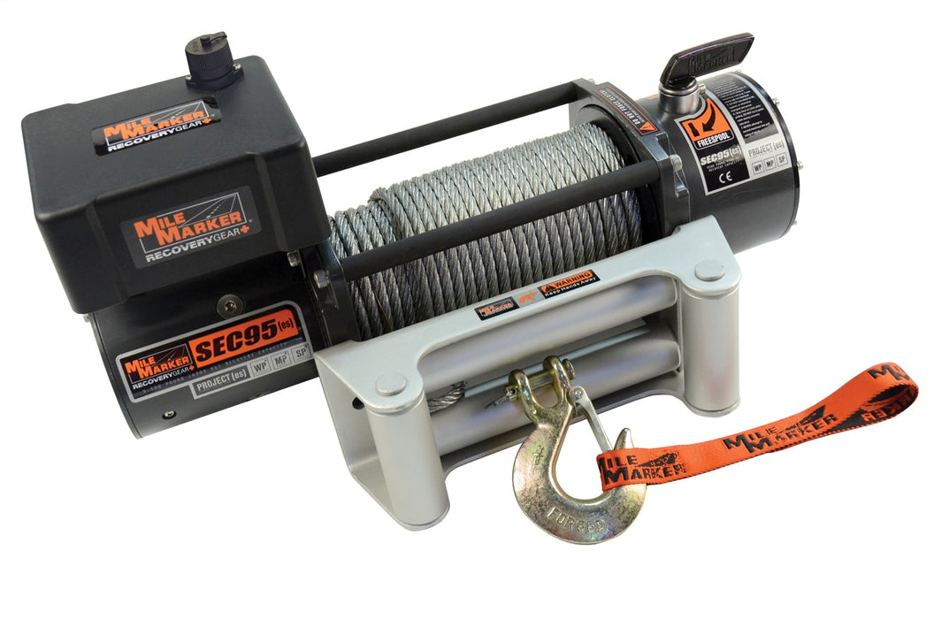 Mile Marker 76-50246BW 9500 LB Winch Waterproof 12V 4.8 HP Wound Motor w/Standard Electronics SEC9.5 ES Mile Marker - Truck Part Superstore
