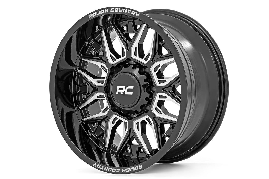 Rough Country 86201011 86 Series Wheel One-Piece Gloss Black 20x10 8x170 -19mm Rough Country - Truck Part Superstore