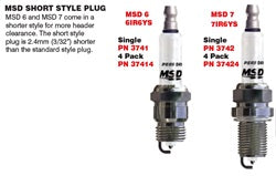 MSD 37424 Iridium Tip Spark Plug; 4 Pack; Plug Type 7IR6YS; 14 mm. Thread; 0.7500 Reach; - Truck Part Superstore