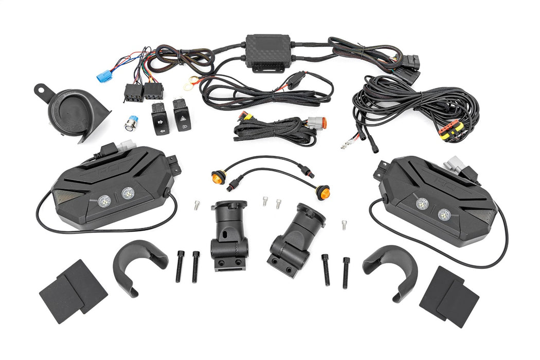 Rough Country 99205 UTV Aluminum Side Mirrors Blinker Kit 1.5-2 Roll Cage Universal Rough Country - Truck Part Superstore