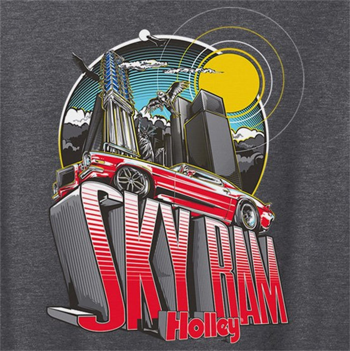 Holley 10380-MDHOL Holley Sky-Ram Tee; Charcoal Heather; Short Sleeve; Medium; - Truck Part Superstore